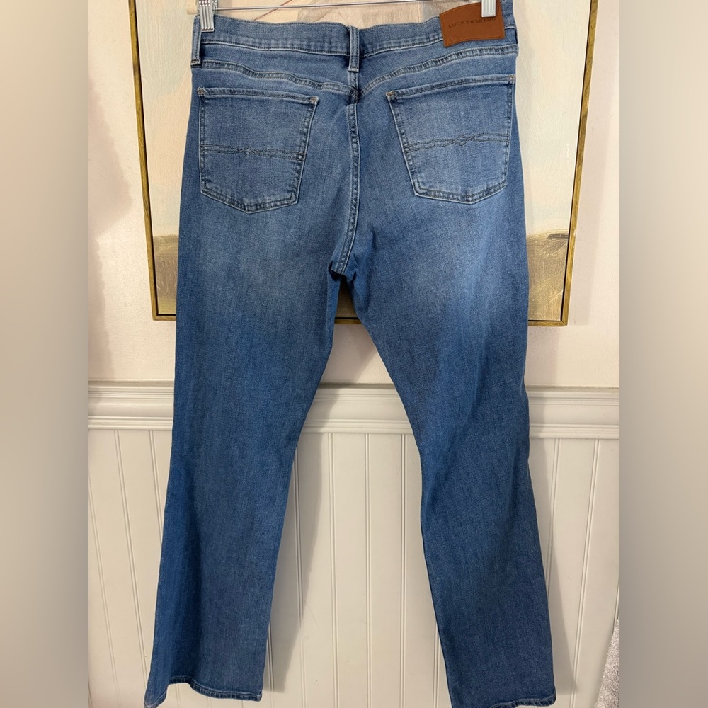 LUCKY BRAND Bootcut Medium Wash Distressed Knee Stretch Denim Jeans Size 12/31 - Picture 6 of 7